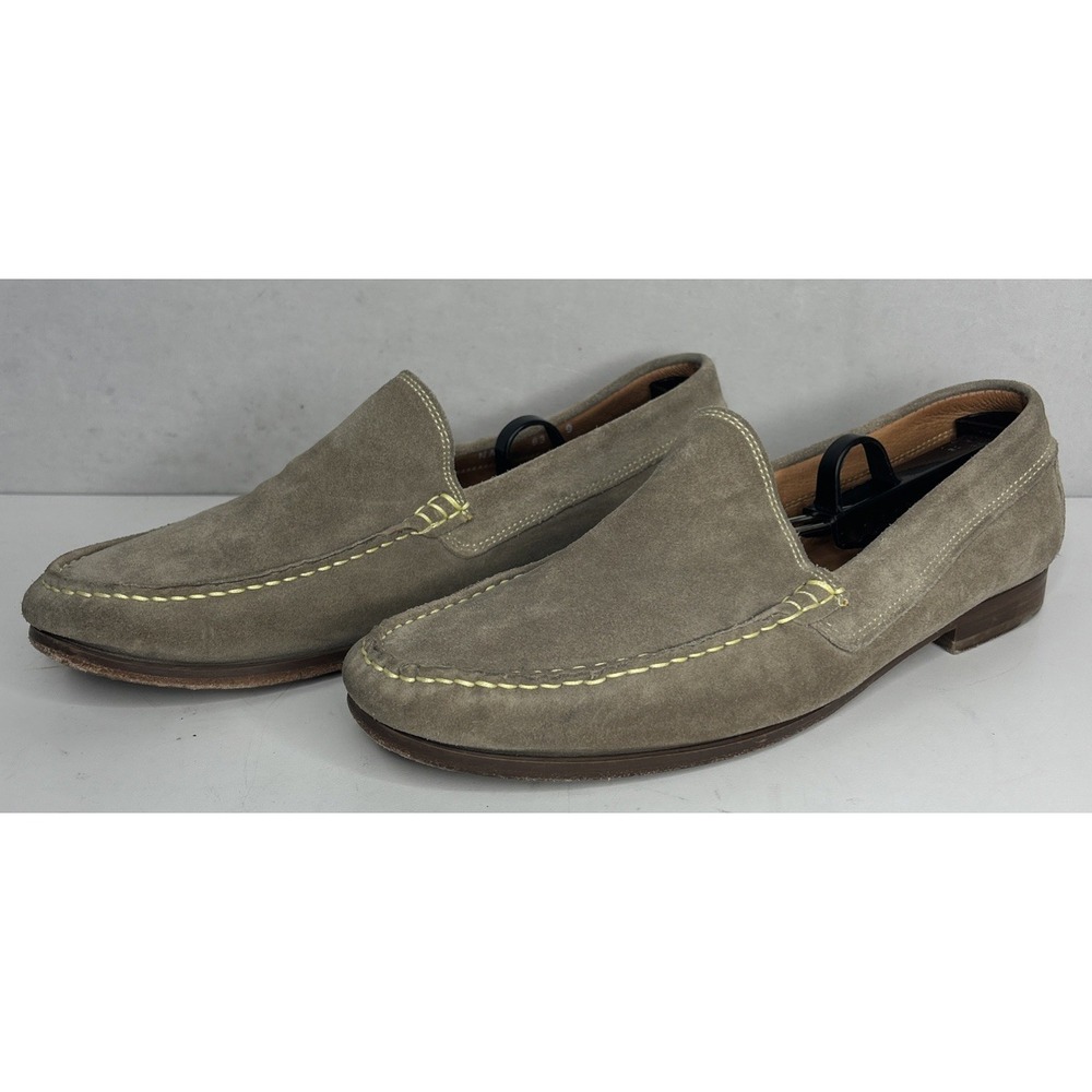 Donald J Pliner Nate Sand Suede Loafers Men's Size 9 Made In Italy Slip On - Picture 4 of 11